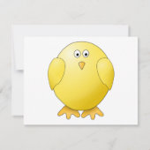 Invitation Poussin mignon. Petit oiseau jaune (Dos)