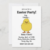 Invitation Poussins Je suis Lucky Baby Chick (Devant)
