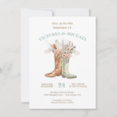 Invitation Poutes florales de mariée et de chambre Cowboy Mar (Devant)