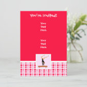 Invitation Poutre de balance de gymnastique mignonne (Debout devant)