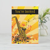 Invitation Poutres De Musique Saxophone Jazzy (Debout devant)