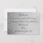 Invitation Pouvez-Vous Bridesmaid Grey Parties scintillant Oc (Dos)