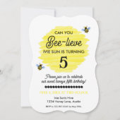 Invitation Pouvez-vous croir-abeille l'anniversaire d'abeille (Devant)