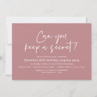Pouvez-Vous Garder Un Secret, Surprise Anniversair