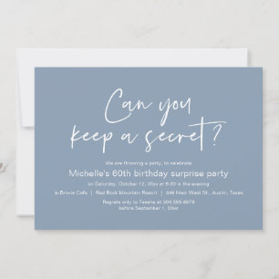 Invitation Pouvez-Vous Garder Un Secret, Surprise Anniversair