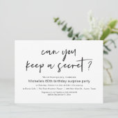 Invitation Pouvez-Vous Garder Un Secret, Surprise Anniversair (Debout devant)