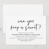 Invitation Pouvez-Vous Garder Un Secret, Surprise Anniversair (Devant / Derrière)