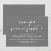 Invitation Pouvez-Vous Garder Un Secret, Surprise Anniversair (Devant / Derrière)