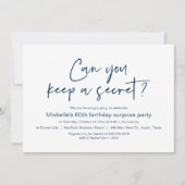 Invitation Pouvez-Vous Garder Un Secret, Surprise Anniversair (Devant)