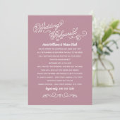 Invitation Practice Makes Perfect Mauve Rehearsal Dinner (Debout devant)