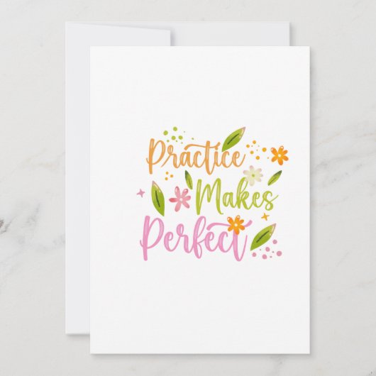 Invitation Practice Makes Perfect Motivational Quote Design (Devant)