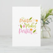 Invitation Practice Makes Perfect Motivational Quote Design (Debout devant)
