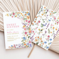 Prairie de fleurs sauvages à l'aquarelle pour un S