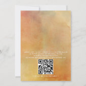 Invitation Prairie de Fleurs Sauvages Élégant Code QR Mariage (Dos)