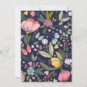 Invitation Prairie de fleurs sauvages multicolores saupoudrag (Dos)