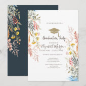 Invitation Prairie de Fleurs Sauvages Séchée Diplômée (Devant / Derrière)