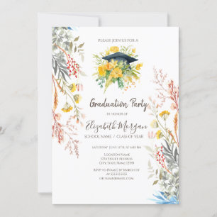 Invitation Prairie de fleurs sauvages séchées Cap de promo di