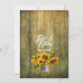 Invitation Prairie de Tournesol | Conception Florale Rustique (Dos)
