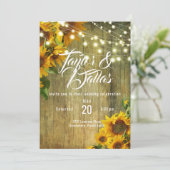 Invitation Prairie de Tournesols | Conception Florale Rustiqu (Debout devant)