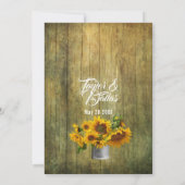 Invitation Prairie de Tournesols | Conception Florale Rustiqu (Dos)