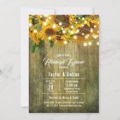Invitation Prairie de Tournesols | Conception Florale Rustiqu (Devant)