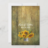 Invitation Prairie de Tournesols | Conception Florale Rustiqu (Dos)