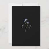 Invitation Prairie Fleurie Moderne Noir (Dos)