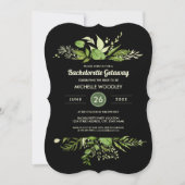 Invitation prairie sauvage | Green Botanical Bachelorette Par (Devant)