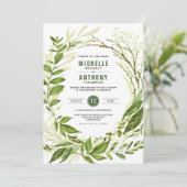 Invitation prairie sauvage | Mariage botanique vert (Debout devant)