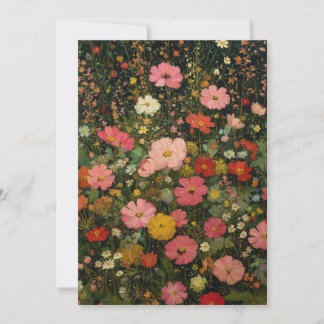 Invitation Prairies de fleurs sauvages colorées 3