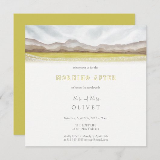 Invitation Prairies en fleurs le matin après (Devant / Derrière)