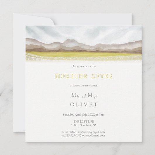 Invitation Prairies en fleurs le matin après (Devant)