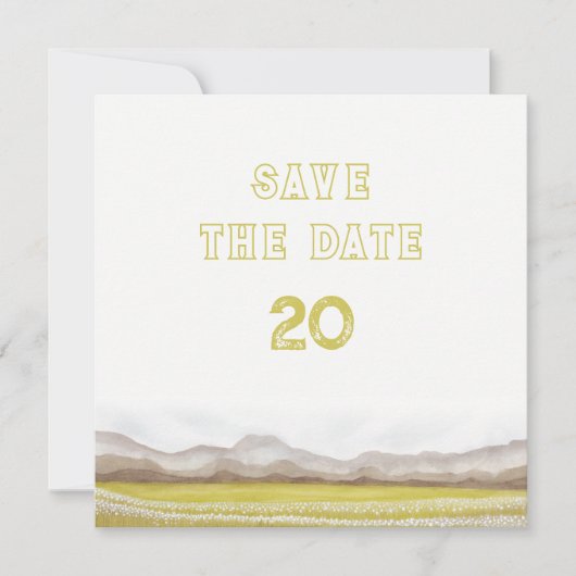 Invitation Prairies en fleurs Mariage Sauvez la date (Devant)