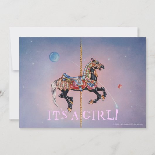 INVITATION PRANCING PONY CAROUSEL (Devant)