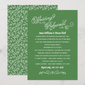 Invitation Pratique Fait Parfait Dîner De Répétition Verte (Devant / Derrière)
