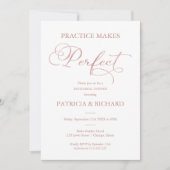 Invitation Pratique Fait Rose Parfait Dîner De Répétition D'O (Devant)