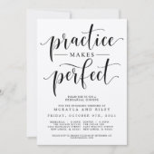 Invitation Pratique Fait Un Dîner De Répétition Mariage Parfa (Devant)