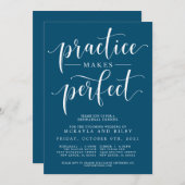 Invitation Pratique Fait Un Dîner De Répétition Mariage Parfa (Devant / Derrière)