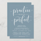 Invitation Pratique Fait Un Dîner De Répétition Mariage Parfa (Devant / Derrière)