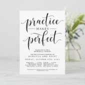 Invitation Pratique Fait Un Dîner De Répétition Mariage Parfa (Debout devant)