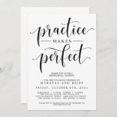Invitation Pratique Fait Un Dîner De Répétition Mariage Parfa (Devant / Derrière)