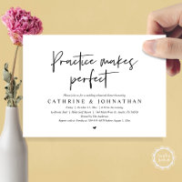 Pratique rend parfait, Dîner de répétition Mariage
