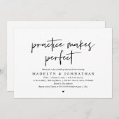 Invitation Pratique rend parfait, Dîner de répétition Mariage (Devant / Derrière)