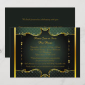 Invitation pré-bal, préprom, Quinceanera, Sweet16 (Devant / Derrière)