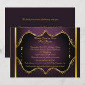 Invitation pré-bal, préprom, Quinceanera, Sweet16 (Devant / Derrière)