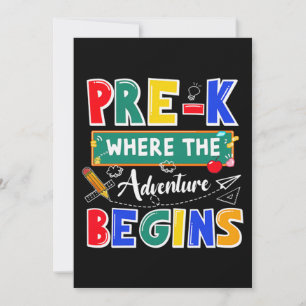 Invitation Pré-K Où L'Aventure Commence Funny School