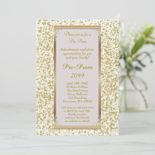 Invitation Pré Prom, Pré Prom, Doux-seize, Parties scintillan (Debout devant)