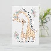 Invitation Précieuse au Baby shower (Debout devant)