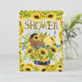 Invitation Précieuse au Baby shower (Debout devant)