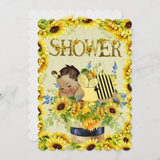 Invitation Précieuse au Baby shower (Devant / Derrière)